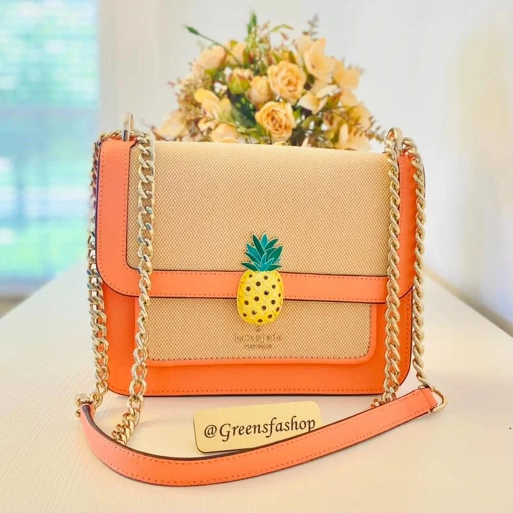 Kate Spade purse remi pineapple flap chain crossbody